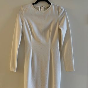 5TH & MERCER White fitted midi dress